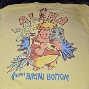 Nickelodeon‎ Yellow Patrick Aloha Mens Graphic T-Shirt Size Large
